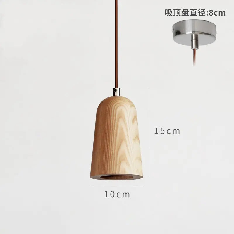 suspension en bois massif style japonais décoration nordique élégante - vue 6 sur 14