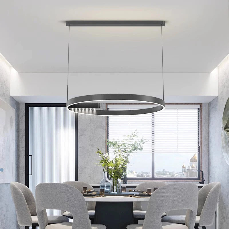 lustre moderne simple led pour éclairage intérieur - vue 7 sur 10