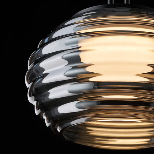 Moderne Hängende Nachttischlampe aus Glas mit LED - vue 7 sur 7