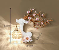Moderne Wandleuchten aus Resin im chinesischen Stil mit Glücks-Hirsch