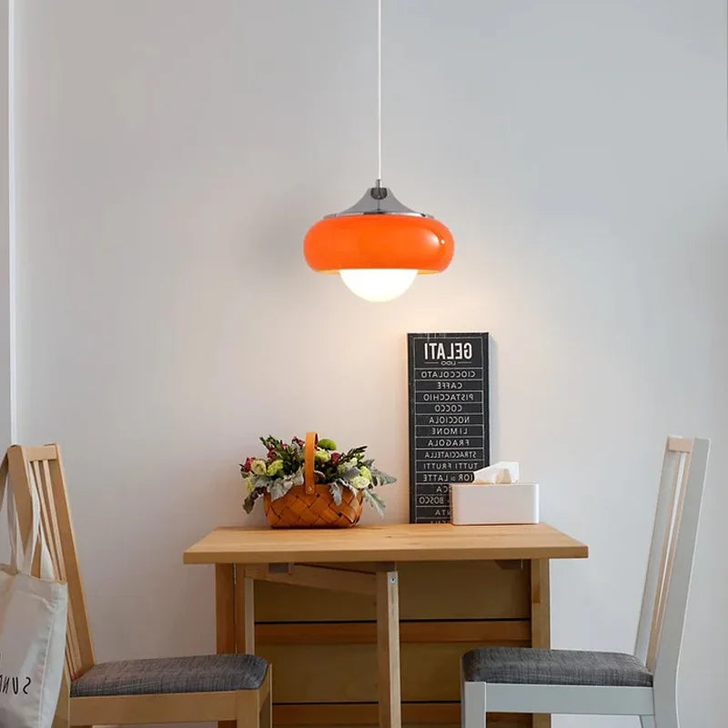 Bauhaus-Pendelleuchte Retro Glas Design für den Innenbereich - vue 4 sur 12