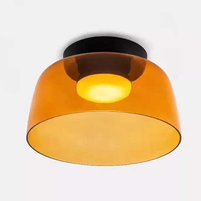 Plafonnier en verre nordique chambre à coucher plafonnier médiéval pour Restaurant Simple moderne créatif salle à manger lampes de décoration - vue 7 sur 21