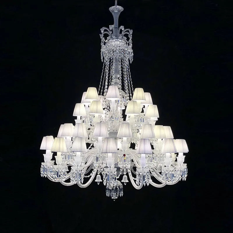 lustre en cristal transparent pour un éclairage élégant et raffiné - vue 7 sur 30