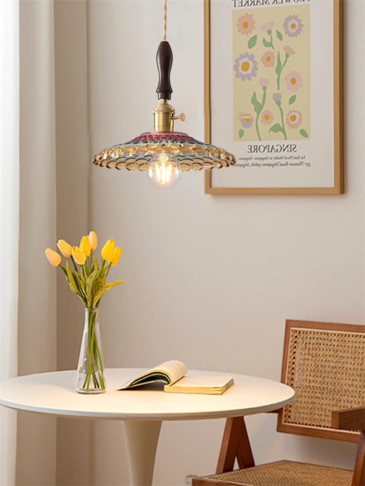 suspension moderne en laiton et verre pour intérieur - vue 5 sur 30