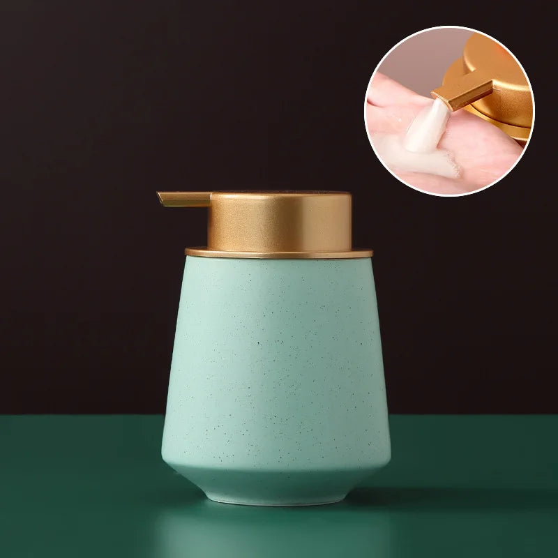 distributeur de savon portable en céramique 400 ml pour soins personnels - vue 25 sur 30