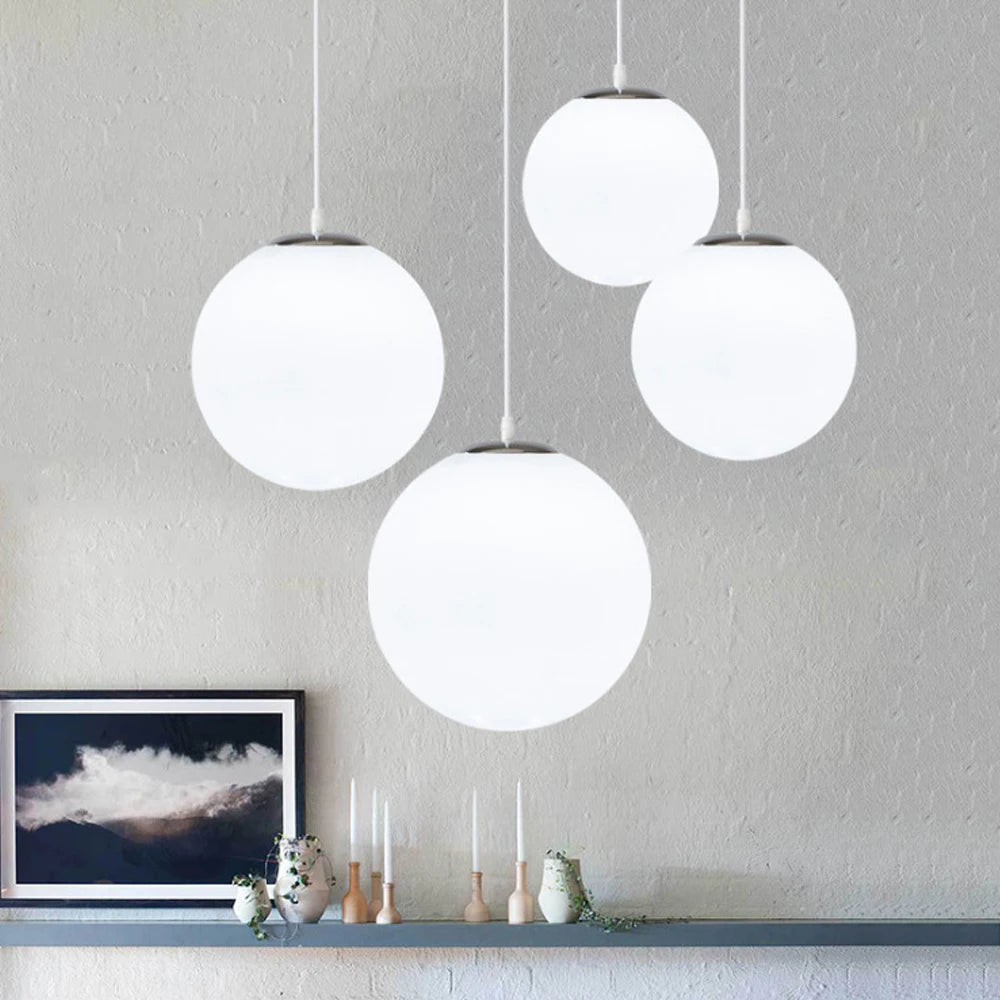 boule de verre suspension moderne pour restaurant hôtel