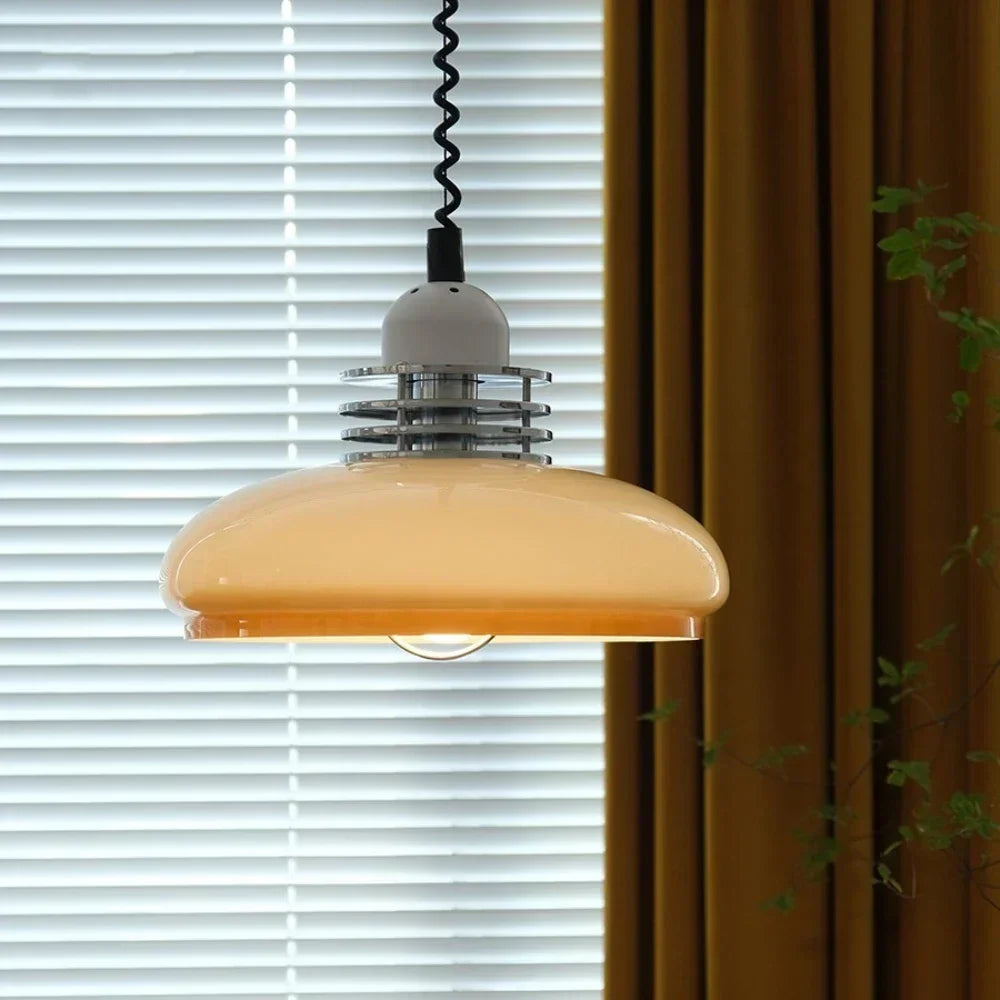 Bauhaus Glass Pendant Light Medieval Suspension Chandeliers Ceiling Hanging Lamp - vue 4 sur 6