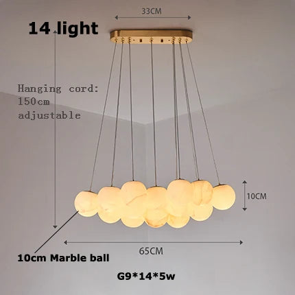 Deckenleuchte aus chinesischem Marmor Kollektion Pingpong klassisches Design