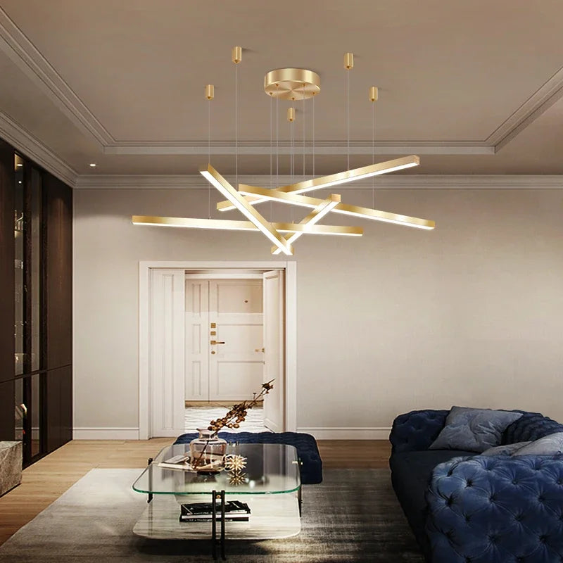 suspension en cuivre avec bande dorée pour décoration intérieure - vue 2 sur 14