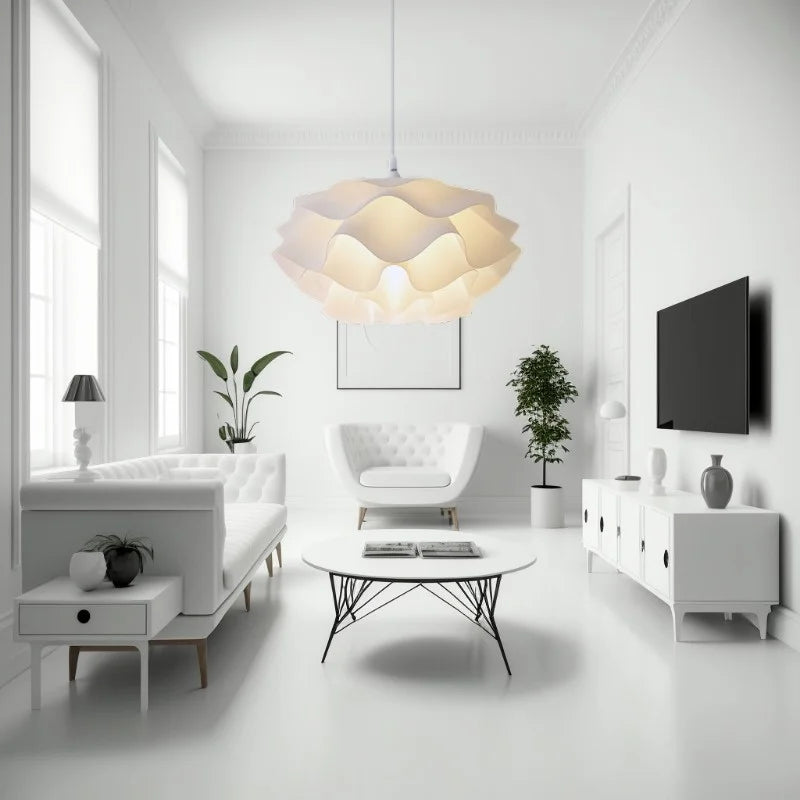 Moderner LED-Kronleuchter aus Acryl in Blumenform dekorativ - vue 5 sur 8