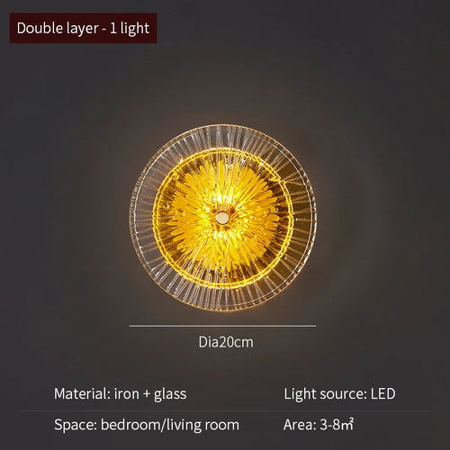 Moderne Kristall-Wandleuchte mit LED für Flur - vue 9 sur 11