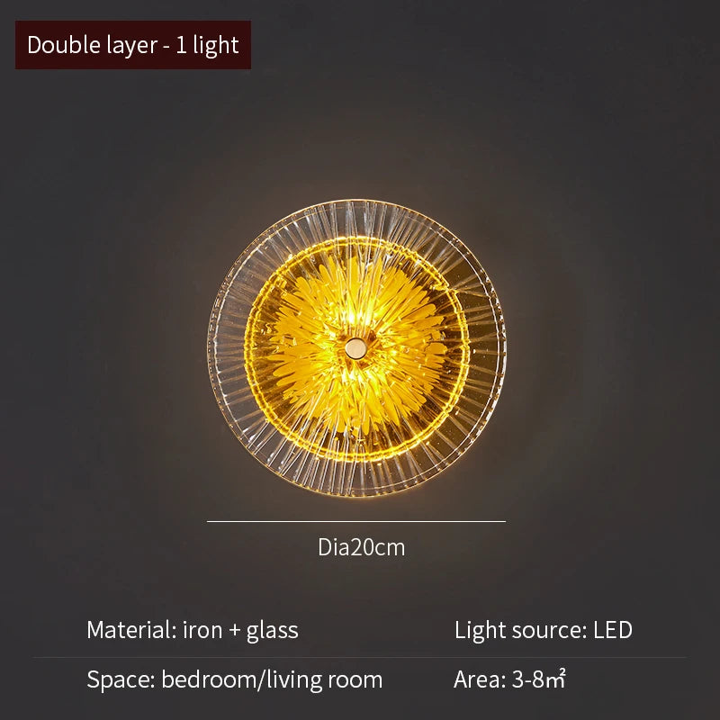 Moderne Kristall-Wandleuchte mit LED für Flur - vue 8 sur 11