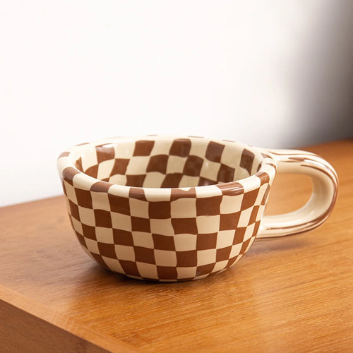 Mug café ceramique anse clé molette style atelier