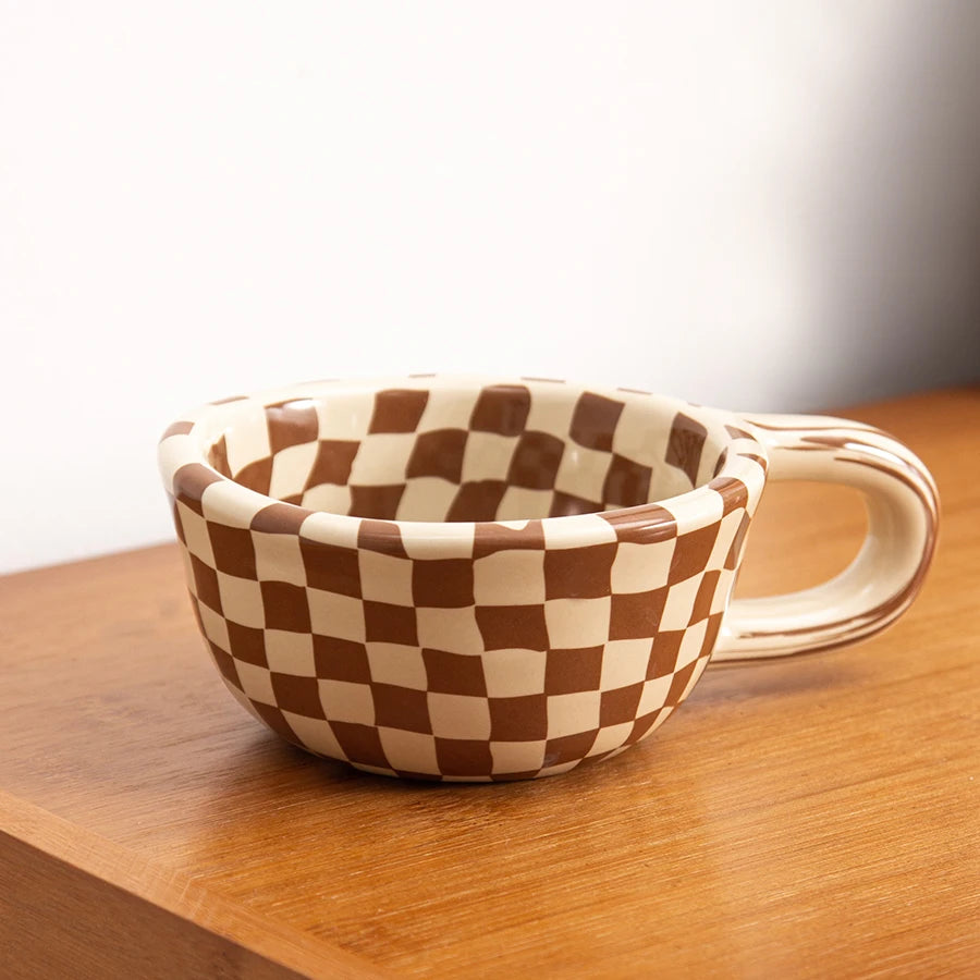 Mug café ceramique anse clé molette style atelier