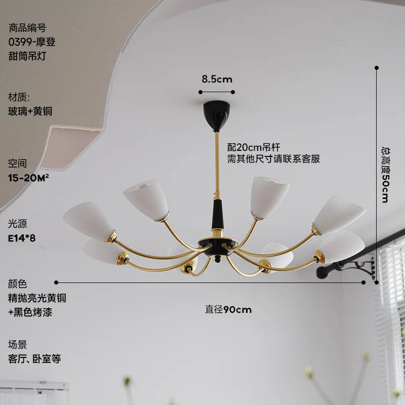 lustre à led moderne design nordique pour intérieur élégant - vue 11 sur 11