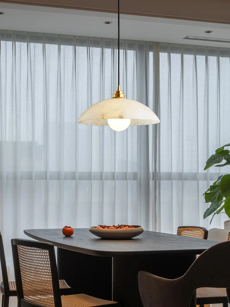 suspension en marbre et cuivre design minimaliste pour intérieur moderne - vue 3 sur 13