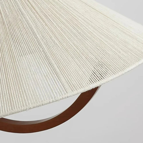 Pendelleuchte Hanfseil Holz Design - vue 5 sur 7