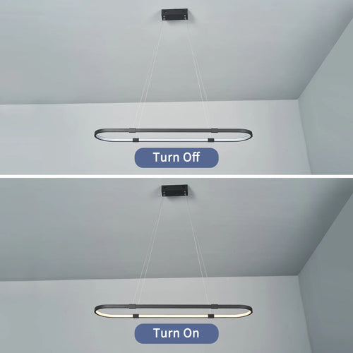 Moderne LED-Pendelleuchte für lineare und elegante Wohnraumgestaltung - vue 6 sur 7