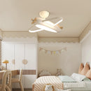 plafonnier avion dessin animé en bois pour chambre d'enfant