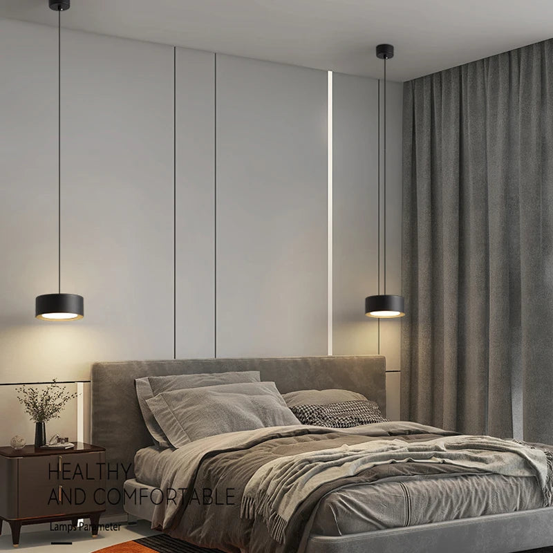 suspension led nordique simple fer lampes suspendues décoration - vue 3 sur 9