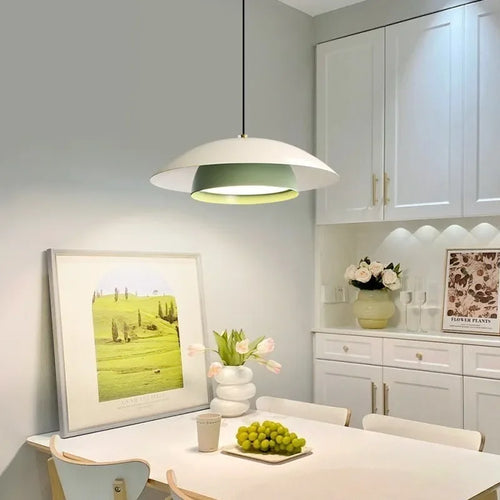 Nordique LED crème suspension lumières macaron 2/3 niveaux esthétique décor lampes suspendues chambre salon Restaurant luminaires