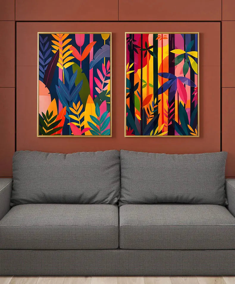 peinture abstraite pour décoration murale artistique élégante