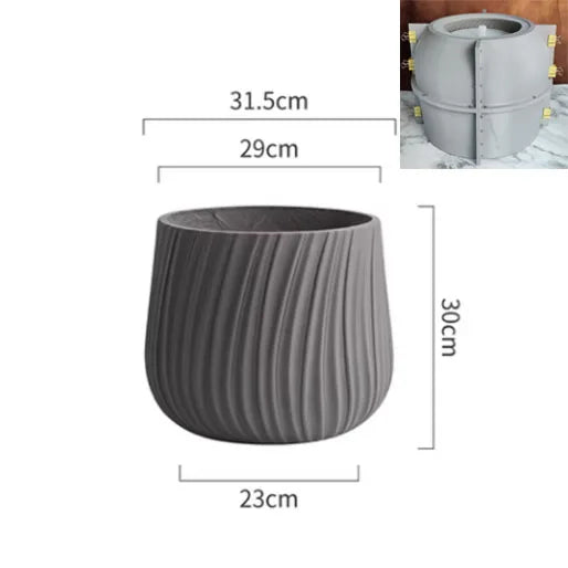 moule en silicone moderne pour pot de fleurs en béton léger et luxueux - vue 18 sur 22