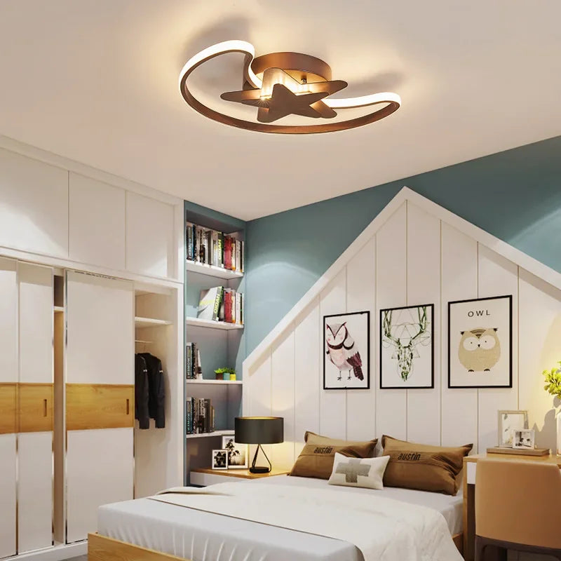Moderner LED-Kronleuchter mit Sternmotiv für den Innenbereich - vue 5 sur 10