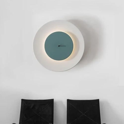 Moderner, minimalistischer LED-Deckenleuchte aus Eisen und Acryl mit Farblicht - vue 4 sur 14