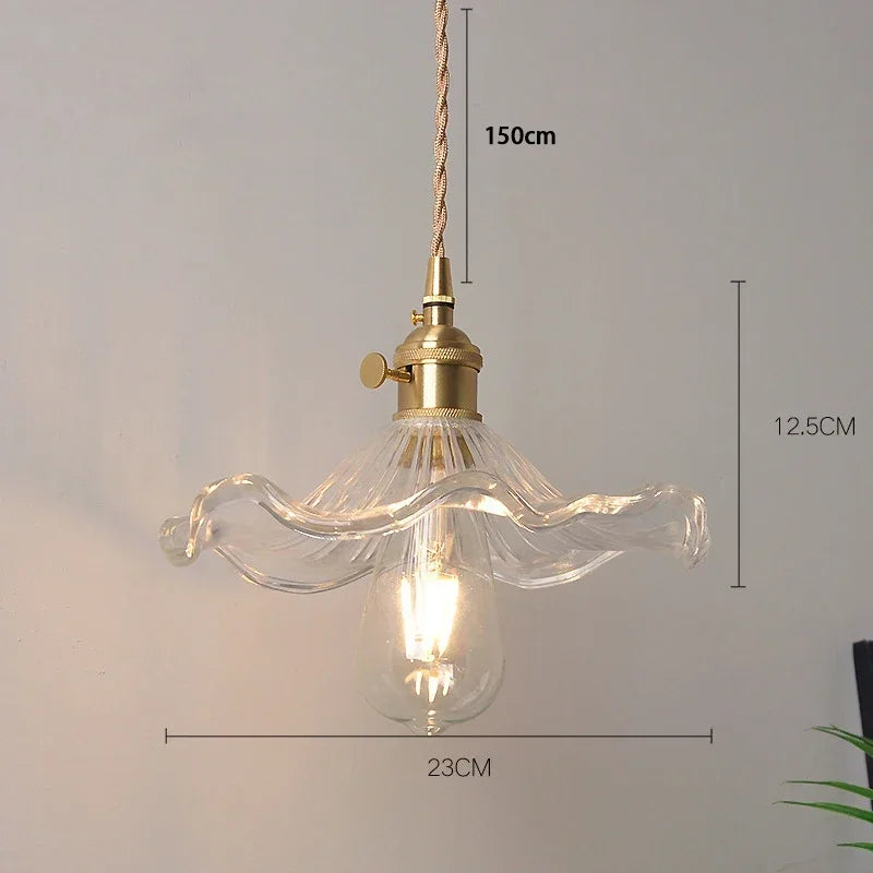 lustre nordique moderne en laiton et verre design élégant pour restaurant - vue 7 sur 9
