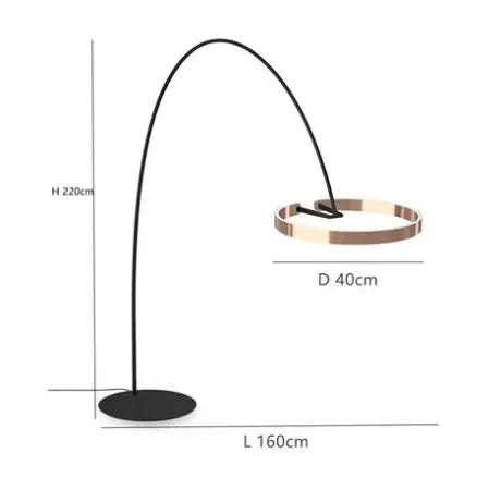 Nordischer Stehleuchte im Ringdesign - vue 11 sur 18