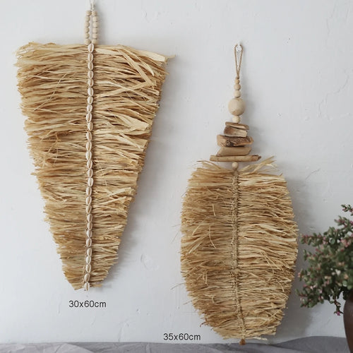 Nordic Style Straw Rattan Wall Decor, Round Rattan Mirror, Decoration Mirror - vue 8 sur 12