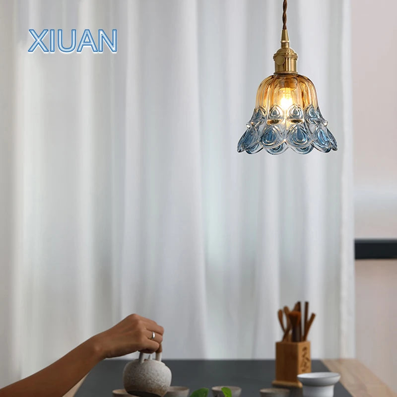 suspension en verre appliques chevet lumière suspendue