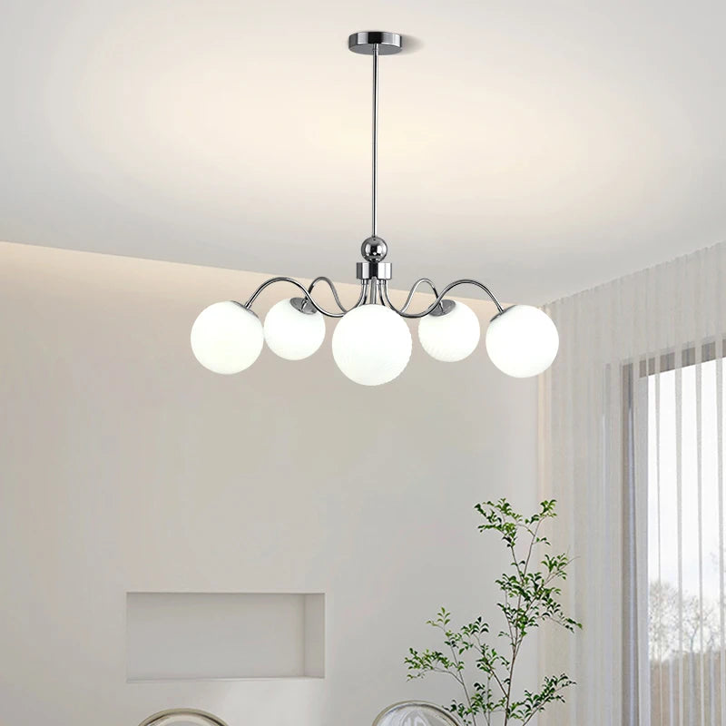 lustre led qiyimei artglass pour éclairage intérieur décoratif - vue 7 sur 12