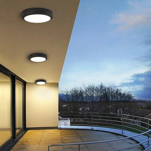 18W Radar Motion Sensor Waterproof Outdoor Ceiling Light Bathroom Kitchen Lights Lamp Flush LED Balcony Porch Lighting Fixtures - vue 7 sur 6