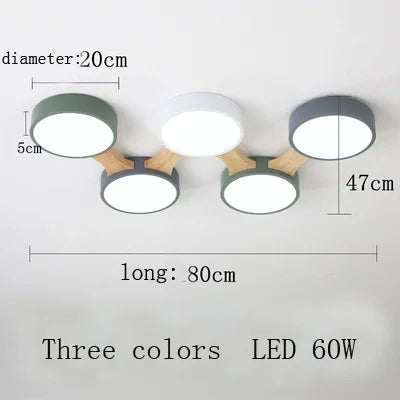 plafonnier moderne en bois avec éclairage led intérieur - vue 23 sur 36