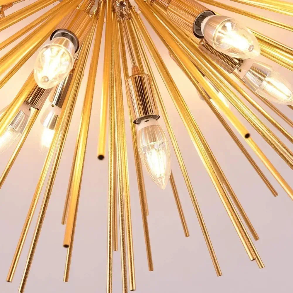 lustre boule hérisson décoration maison style nordique lumineux - vue 7 sur 12