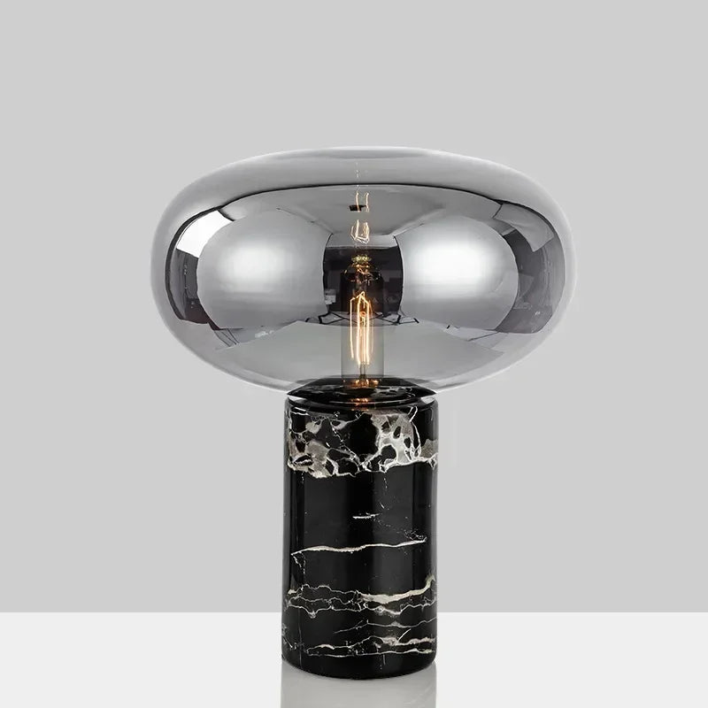 Minimalist Marble Decoration Desk Lamp Glass Desk Light for Bedroom - vue 4 sur 10