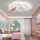 Deckenventilator mit Licht Flugzeug-Design und Fernbedienung für Kinder