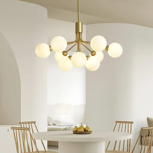 lampe nordique luxe en verre pour éclairage créatif moderne - vue 4 sur 10