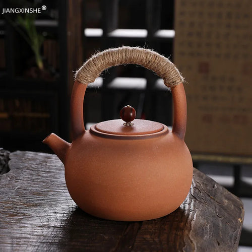Théière céramique artisanale style kung fu rétro 1l