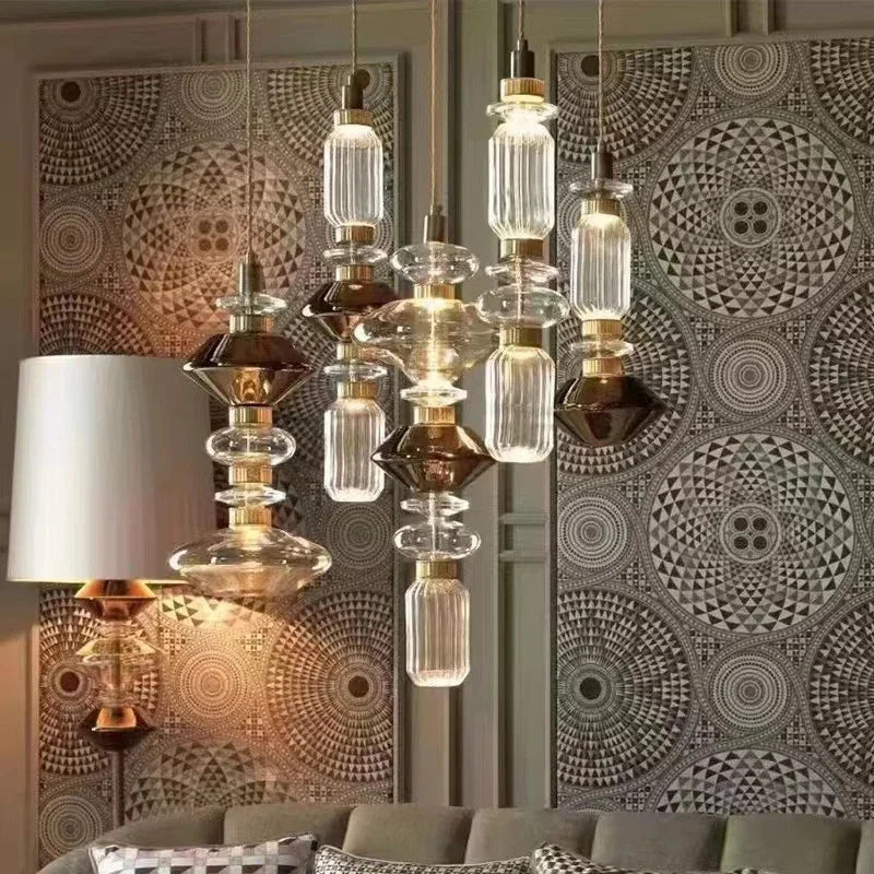 lustre en vitrail personnalisé pour décoration intérieure lumineuse - vue 2 sur 11
