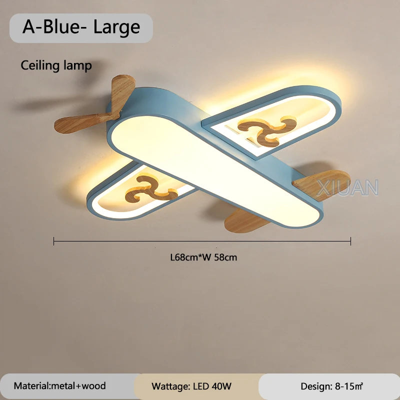 appliques suspendues led pour enfants en bois et métal