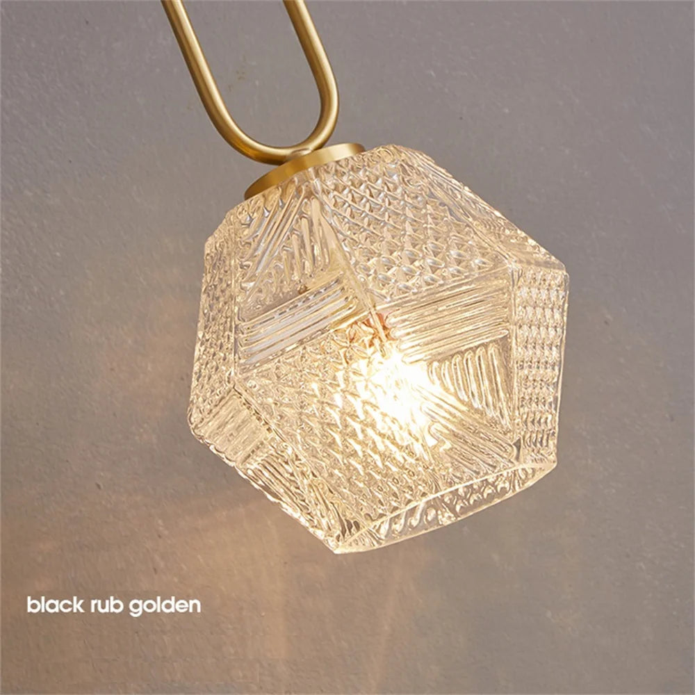 applique murale moderne en cuivre et verre à led décorative - vue 5 sur 12