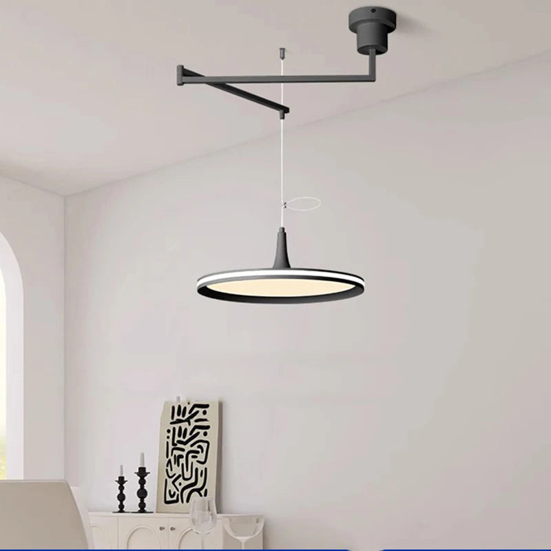 Modern Dining Table Pendant Lamps Swing Arm Hanging Light UFO Chandelier Lamp Restaurant Living Room Bar Kicthen Island Fixture - vue 4 sur 17
