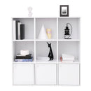 VASAGLE Bookshelf for Home Office, 9-Cube Bookcase Display Shelf, Freestanding Cube Unit Storage Rack with 3 Bottom Cabinets