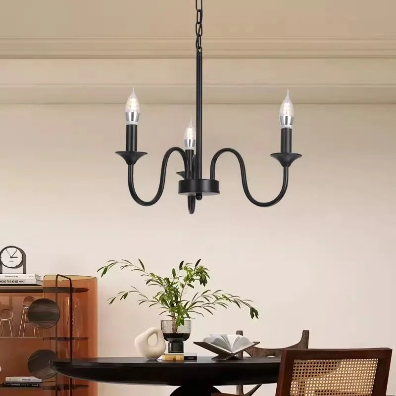 lustre rustique classique en fer pour décoration intérieure - vue 6 sur 10