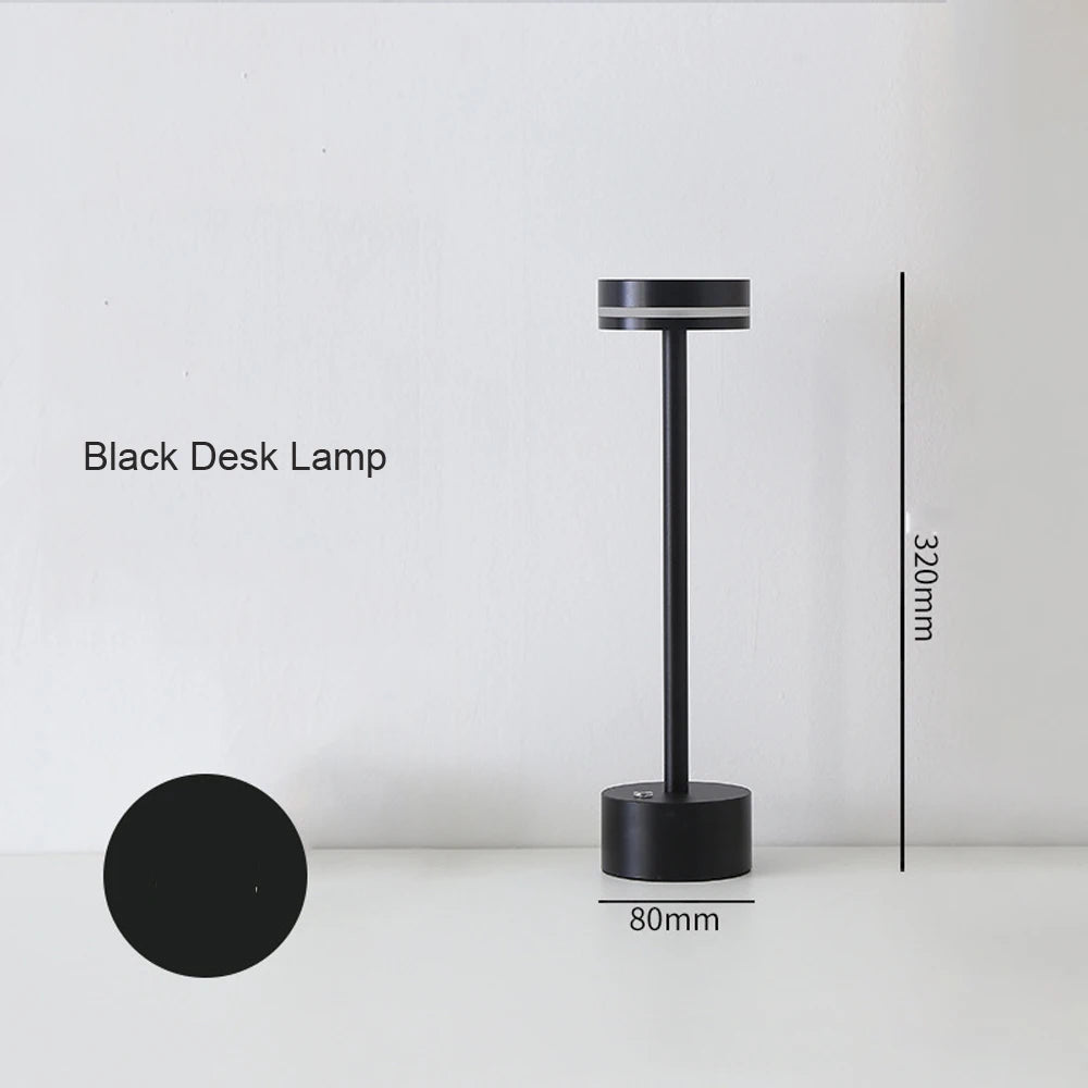 Lampe de Table pour chambre à coucher rechargeable LED interrupteur tactile lampe de bureau pour Restaurant lumières rechargeables USB-C lampe de Table de charge - vue 5 sur 12