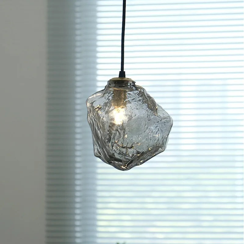 lustre nordique en verre lave glace forme créative rétro - vue 3 sur 9