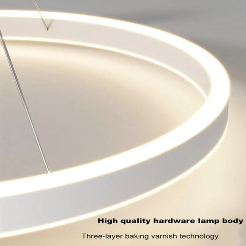 TONDI Lustre Simple Noir/Blanc adapté au Salon Salle à Manger Cuisine Lustre Rond éclairage décoration intérieure